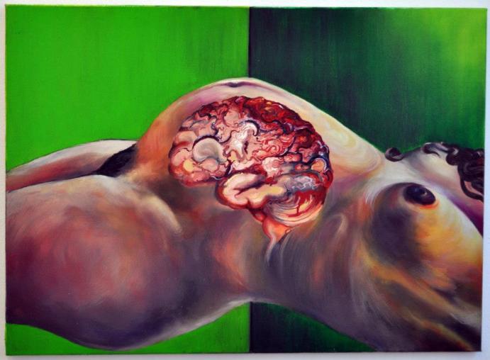 One of Elizabeth's amazing paintings, 'Brainchild' 2012.